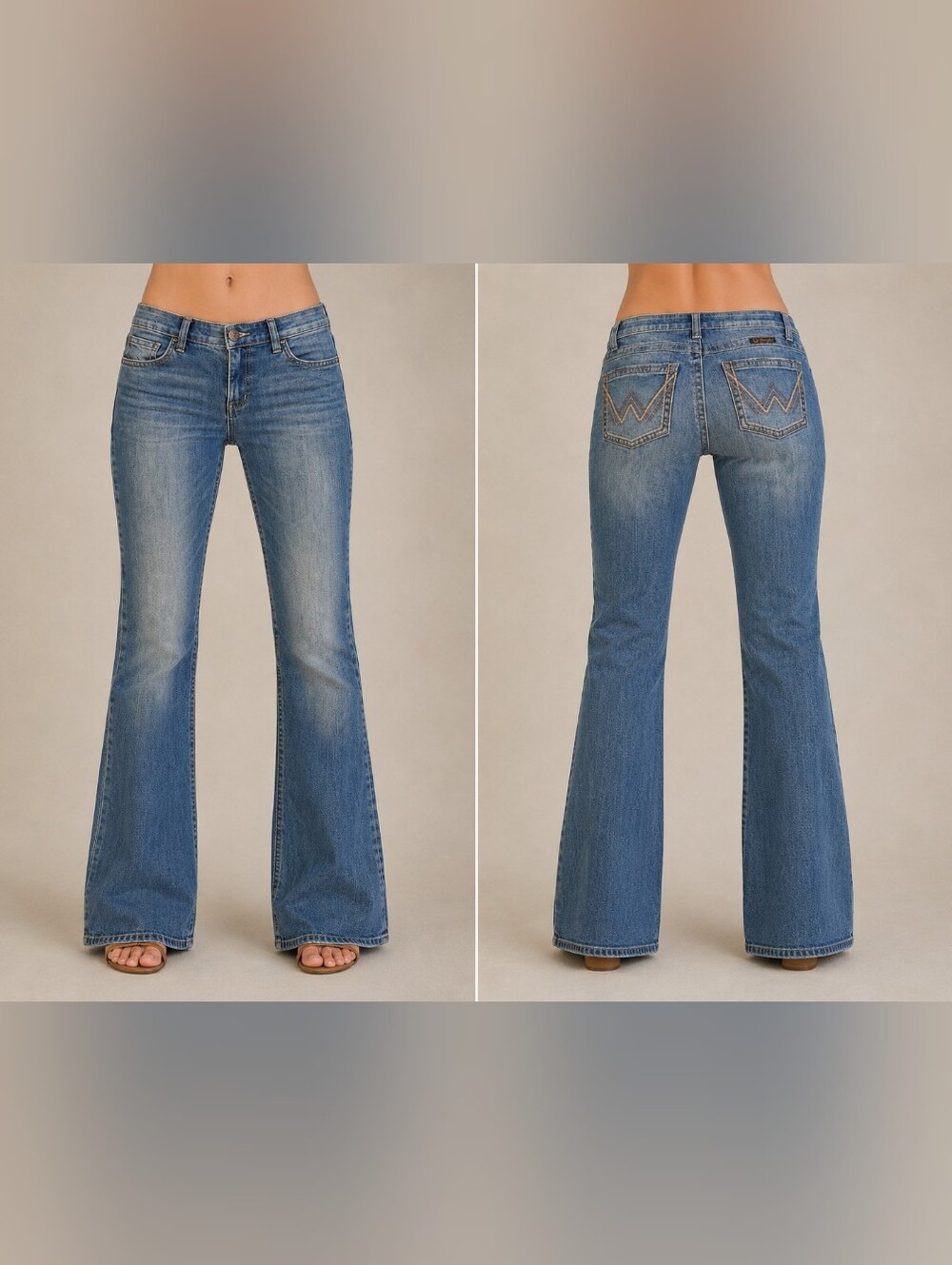 Wrangler Willow Ultimate Riding Jeans Slim Bootcut Light Wash 5x32 low rise fit